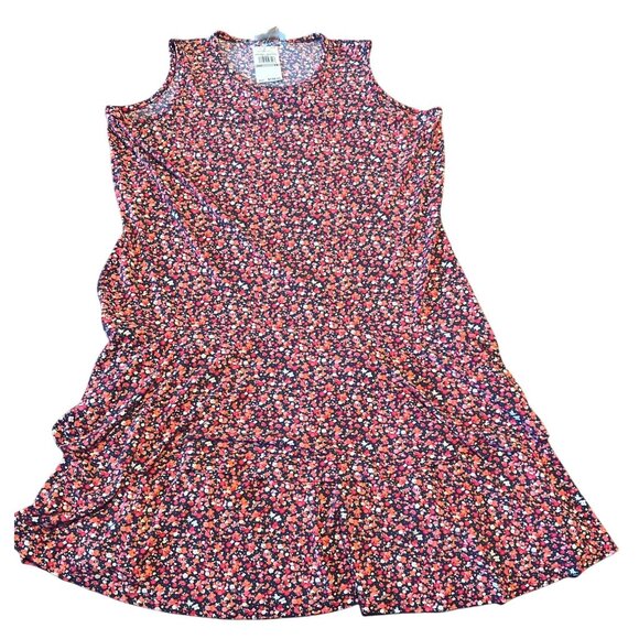 NWT $110 MICHAEL Michael Kors Wildflower Flounce Sleeveless Dress 1X - Picture 3 of 10